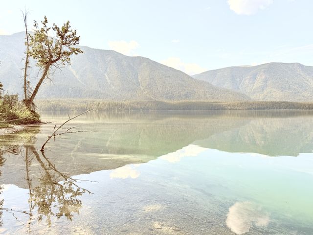 Muncho Lake Morning Reflection