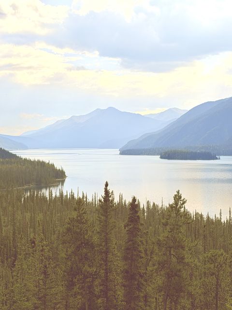 August Morning on Northern Rockies Lake