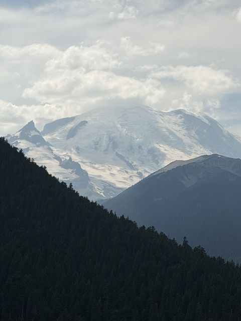 Mount Rainier Above Pierce County Ridges