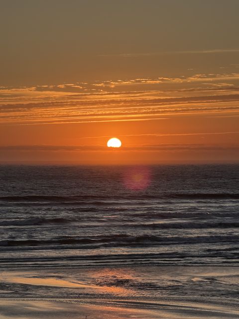 Golden Sunset Over Lane County Coast