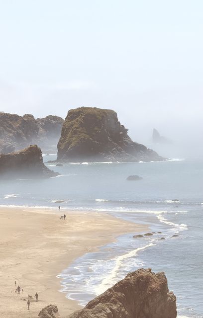 Summer Fog over Brookings Beach Oregon