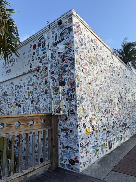 Sticker Mosaic on Historic Seaport Wall