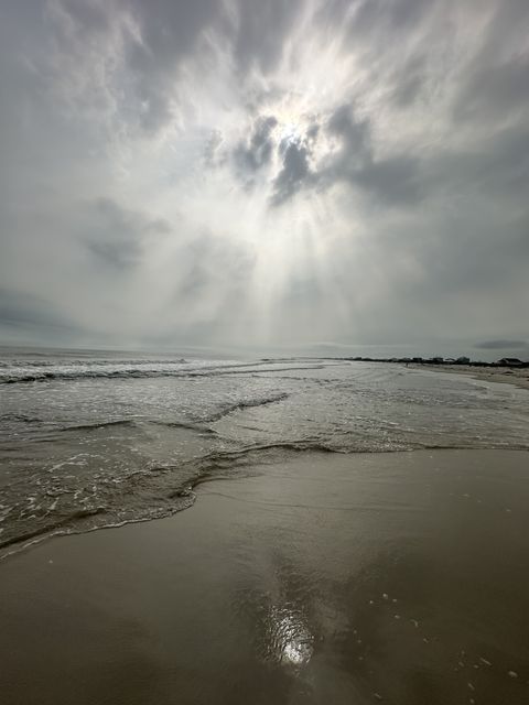 Sunbeams over Dauphin Island Beach