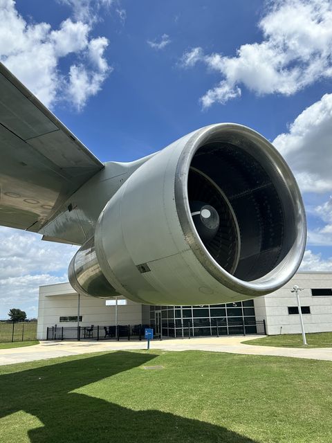 Massive jet engine on display Houston