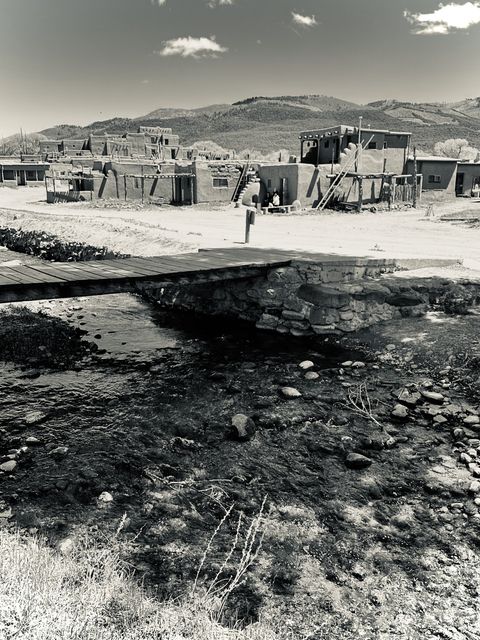 Spring Footbridge at Taos Pueblo
