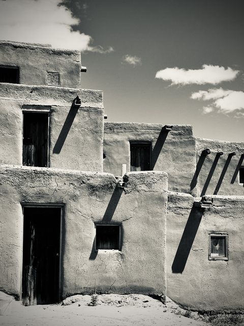 Vigas and Shadows at Taos Pueblo