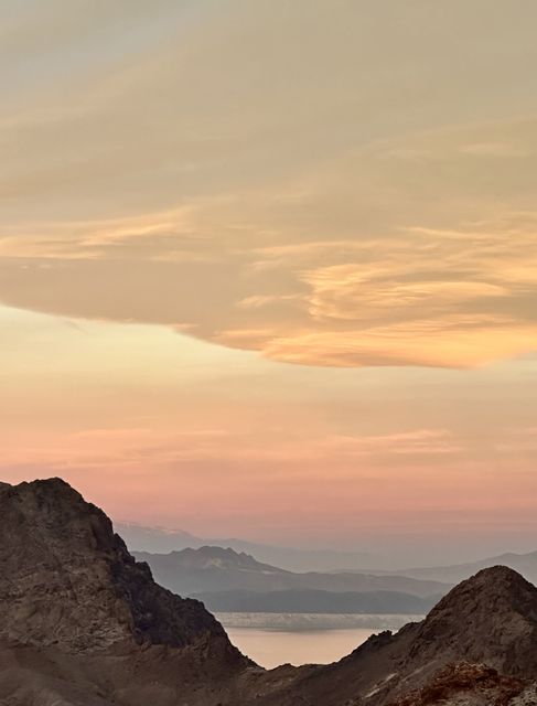 Pink Dusk Over Mohave County Mountains