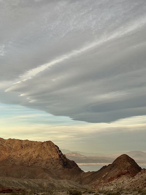 Mohave Mountains Under Lenticular Clouds