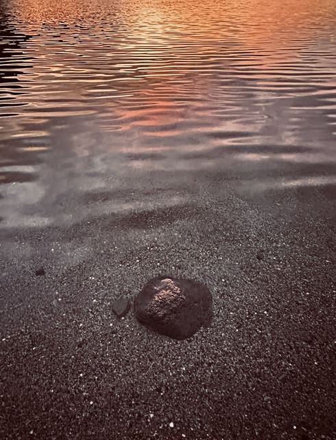 Sunset Ripples on Mohave Shore