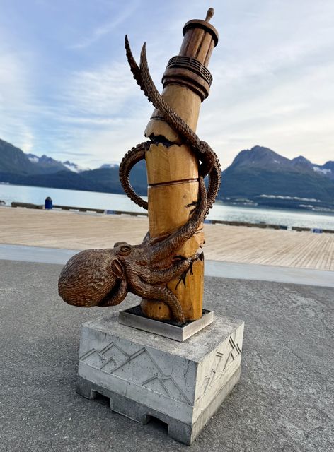 Octopus Carving on Valdez Dock