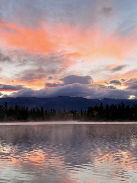Pink Dawn Over Boya Lake