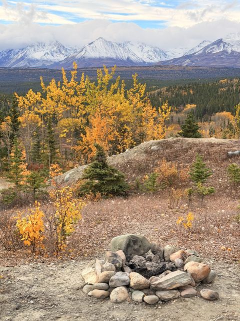 Autumn Fire Ring at Kloo Lake