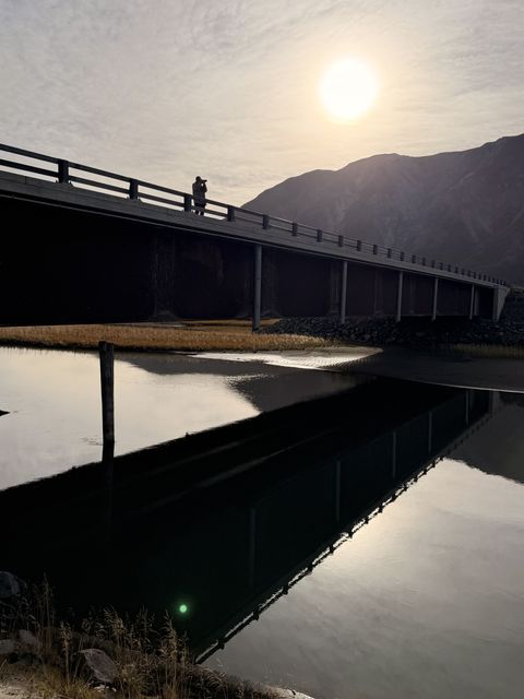 Sunlit Silhouette at Slims River Bridge