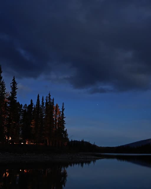 October Night at Mountain Lake