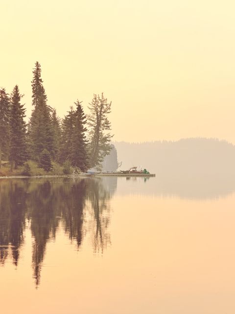 Lone Butte dawn over glassy lake