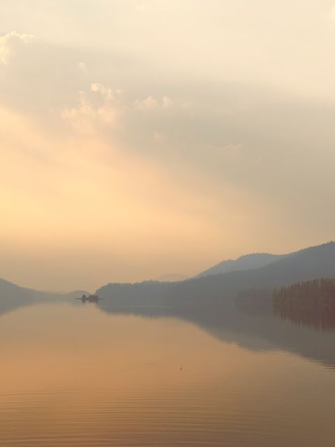 Golden haze over Lone Butte Interlakes