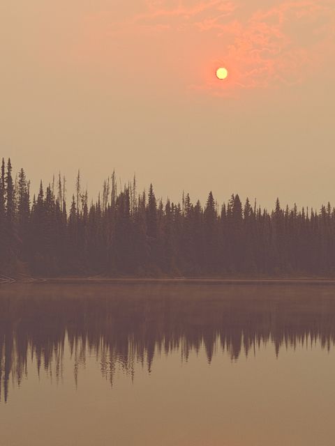 Hazy Sunset Over Lower North Thompson
