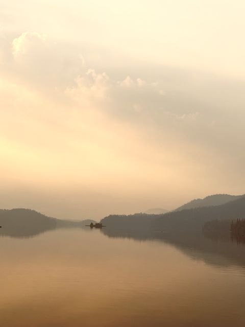 Misty Golden Evening at Lone Butte
