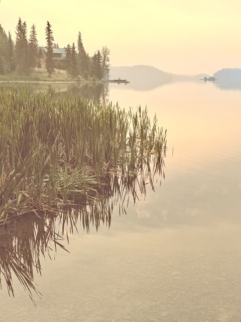 Smoky Morning on Lone Butte Lake