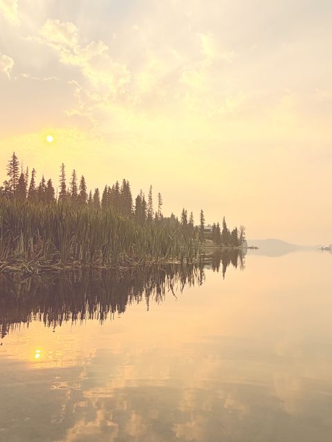 Smoky Sunrise on Area L, Lone Butte